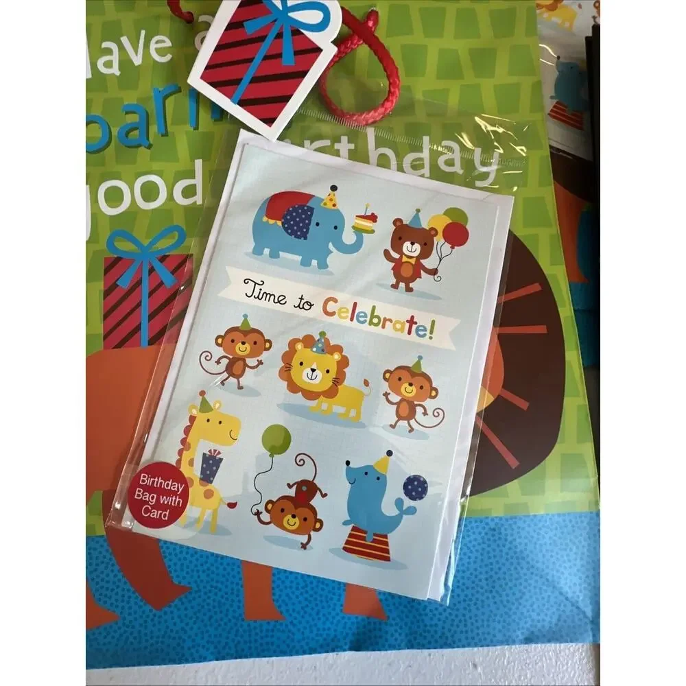 Lot 12 Happy Birthday Gift Bag Set with Greeting Card New Celebrate Holiday Wrap